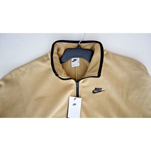 Nike DX0525 247 Men's Sz S Beige/Khaki Half-Zip Oversized Fleece Pullover $75 - Picture 4 of 9